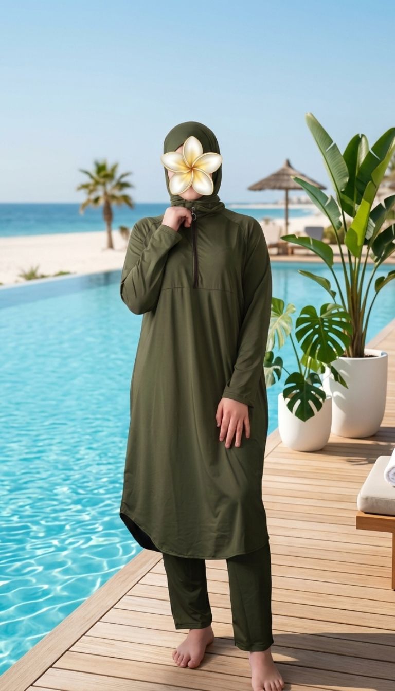 🌴 بوركيني Golden Summer - 3 قطع