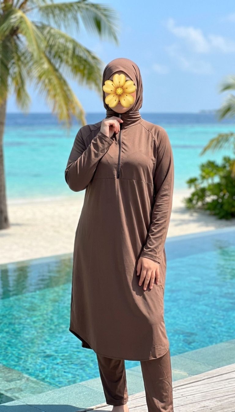 🌴 بوركيني Golden Summer - 3 قطع